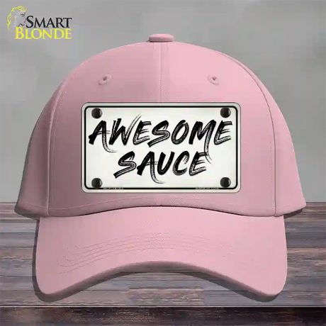 Awesome Sauce Novelty License Plate Hat Cotton / Pink