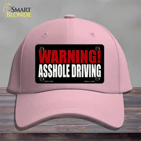 Warning Asshole Driving Novelty License Plate Hat Cotton / Pink