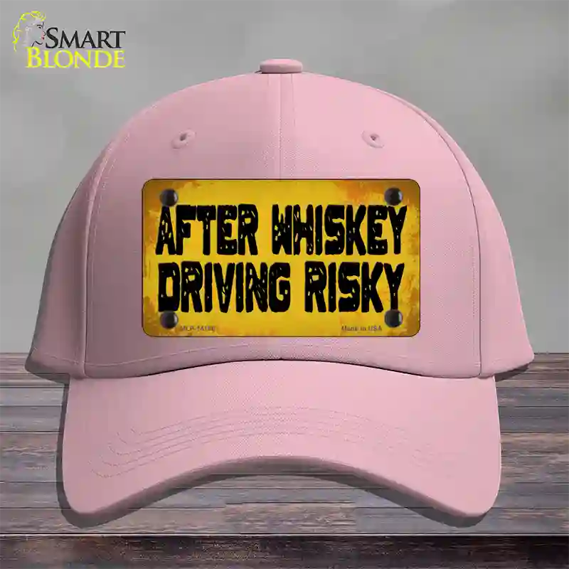 After Whiskey Driving Risky Novelty License Plate Hat Cotton / Pink