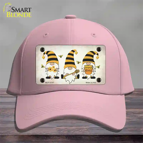 Gnomes Honeybees Novelty License Plate Hat Cotton / Pink