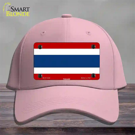 Thailand Flag Novelty License Plate Hat Cotton / Pink