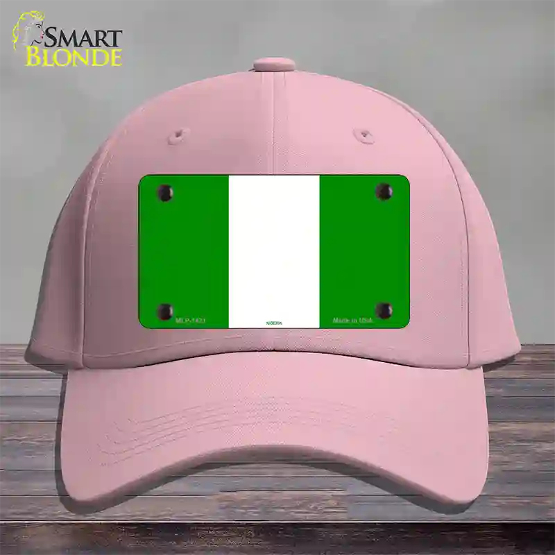 Nigeria Flag Novelty License Plate Hat Cotton / Pink