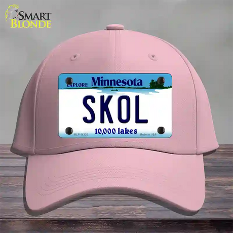 Skol Minnesota Novelty License Plate Hat Cotton / Pink