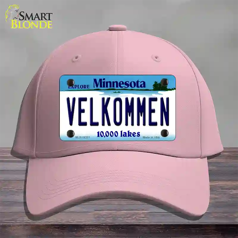 Velkommen Minnesota Novelty License Plate Hat Cotton / Pink