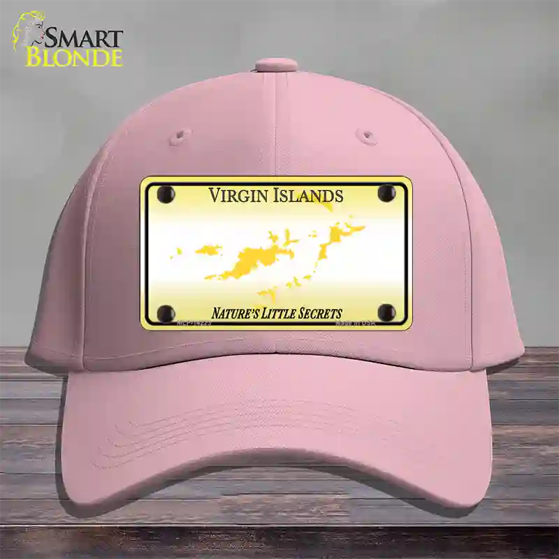 Virgin Islands Blank Novelty License Plate Hat Cotton / Pink