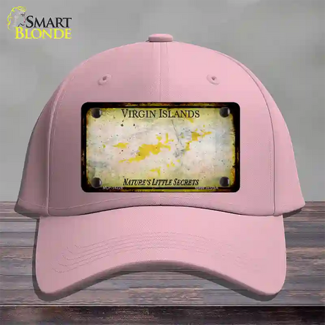 Virgin Islands Rusty Blank Novelty License Plate Hat Cotton / Pink