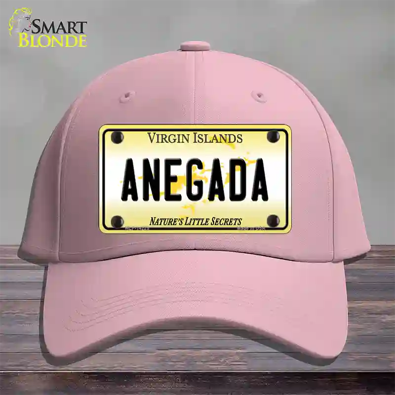 Virgin Islands Anegada Novelty License Plate Hat Cotton / Pink