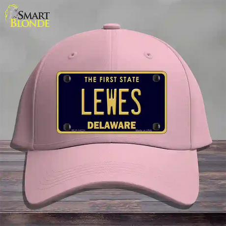 Lewes Delaware Novelty License Plate Hat Cotton / Pink