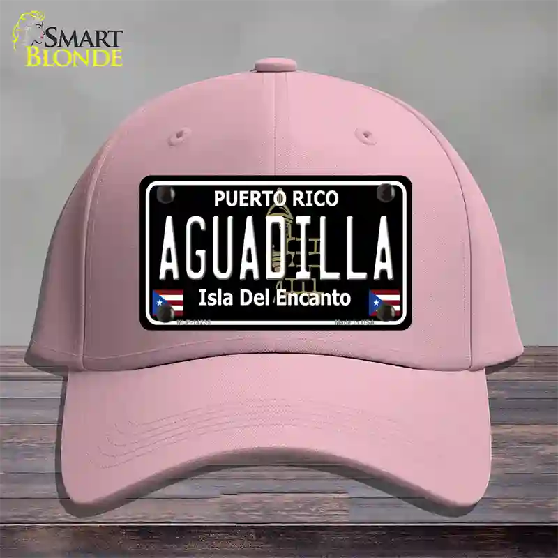 Aguadilla Puerto Rico Black Novelty License Plate Hat Cotton / Pink