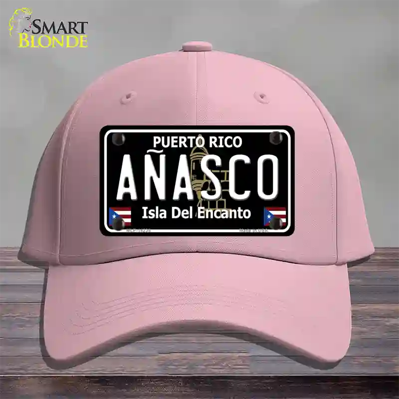 Anasco Puerto Rico Black Novelty License Plate Hat Cotton / Pink