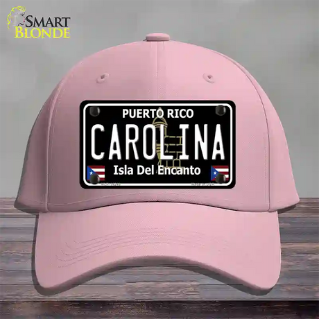 Carolina Puerto Rico Black Novelty License Plate Hat Cotton / Pink