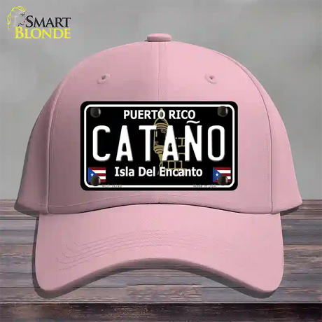 Catano Puerto Rico Black Novelty License Plate Hat Cotton / Pink