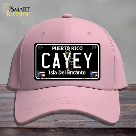 Cayey Puerto Rico Black Novelty License Plate Hat Cotton / Pink