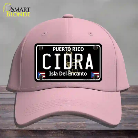 Cidra Puerto Rico Black Novelty License Plate Hat Cotton / Pink