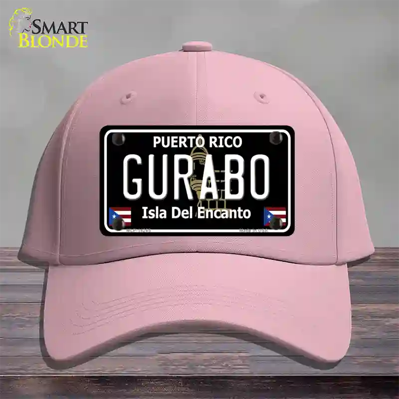 Gurabo Puerto Rico Black Novelty License Plate Hat Cotton / Pink