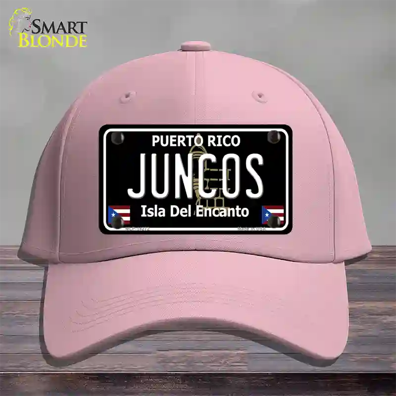 Juncos Puerto Rico Black Novelty License Plate Hat Cotton / Pink