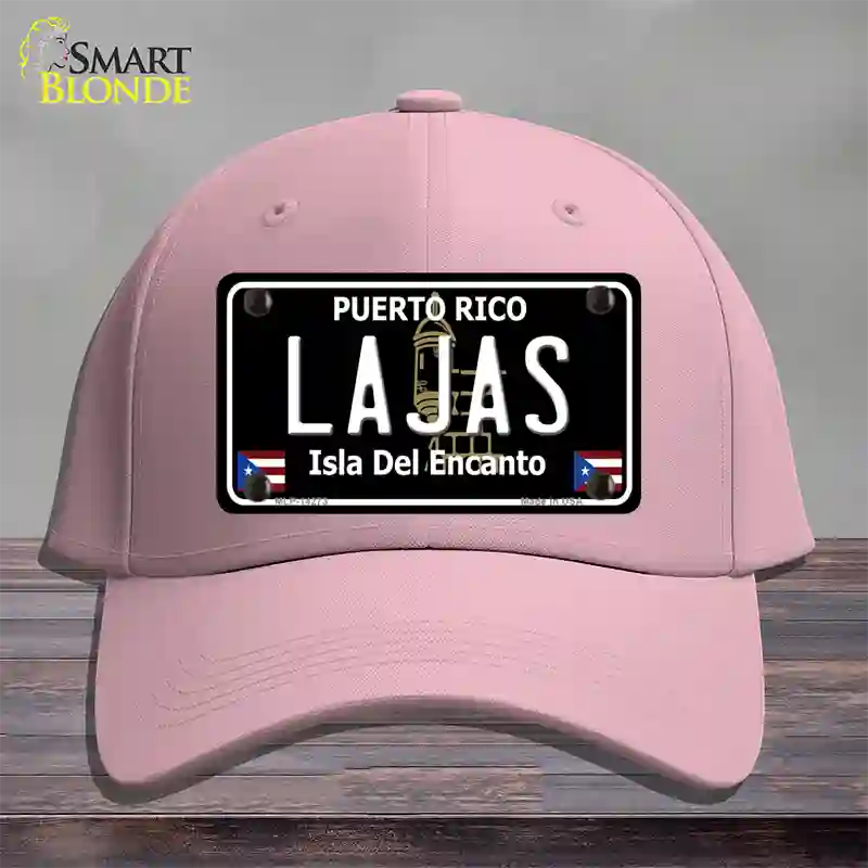 Lajas Puerto Rico Black Novelty License Plate Hat Cotton / Pink