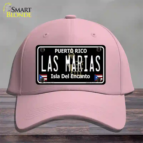 Las Marias Puerto Rico Black Novelty License Plate Hat Cotton / Pink