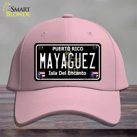 Mayaguez Puerto Rico Black Novelty License Plate Hat Cotton / Pink