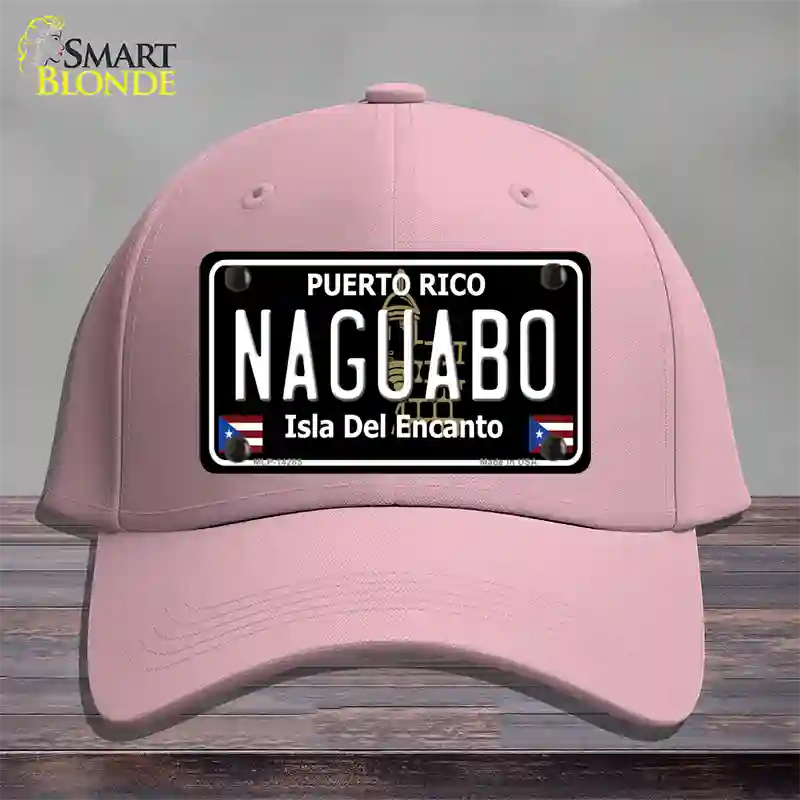 Naguabo Puerto Rico Black Novelty License Plate Hat Cotton / Pink