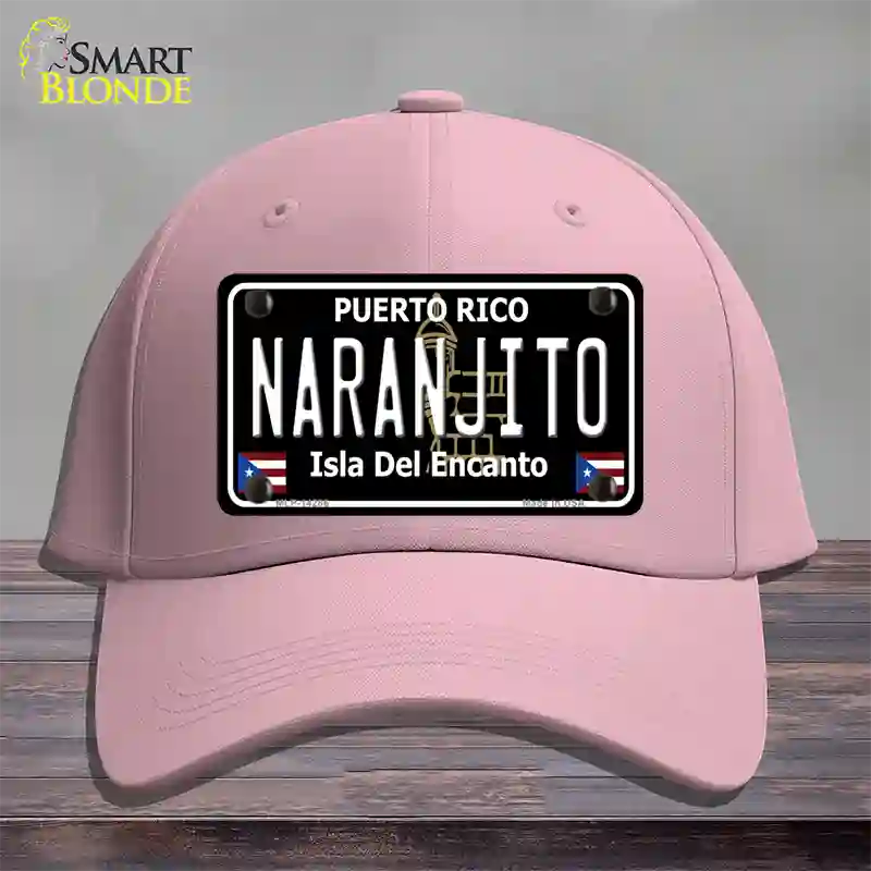 Naranjito Puerto Rico Black Novelty License Plate Hat Cotton / Pink