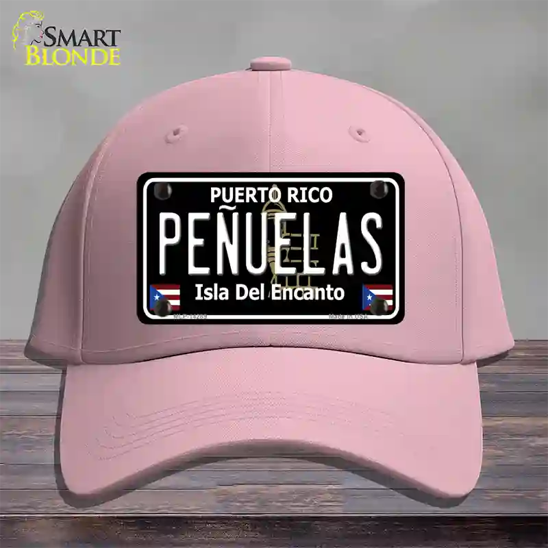 Penuelas Puerto Rico Black Novelty License Plate Hat Cotton / Pink