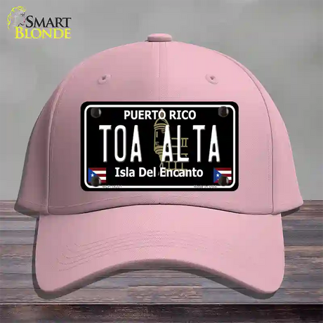 Toa Alta Puerto Rico Black Novelty License Plate Hat Cotton / Pink