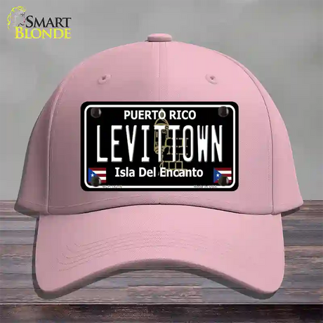 Levittown Puerto Rico Black Novelty License Plate Hat Cotton / Pink