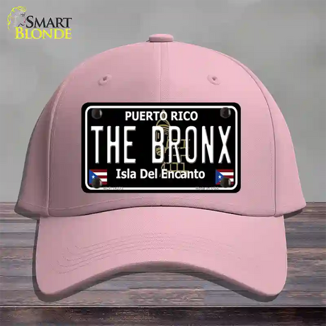 The Bronx Puerto Rico Black Novelty License Plate Hat Cotton / Pink