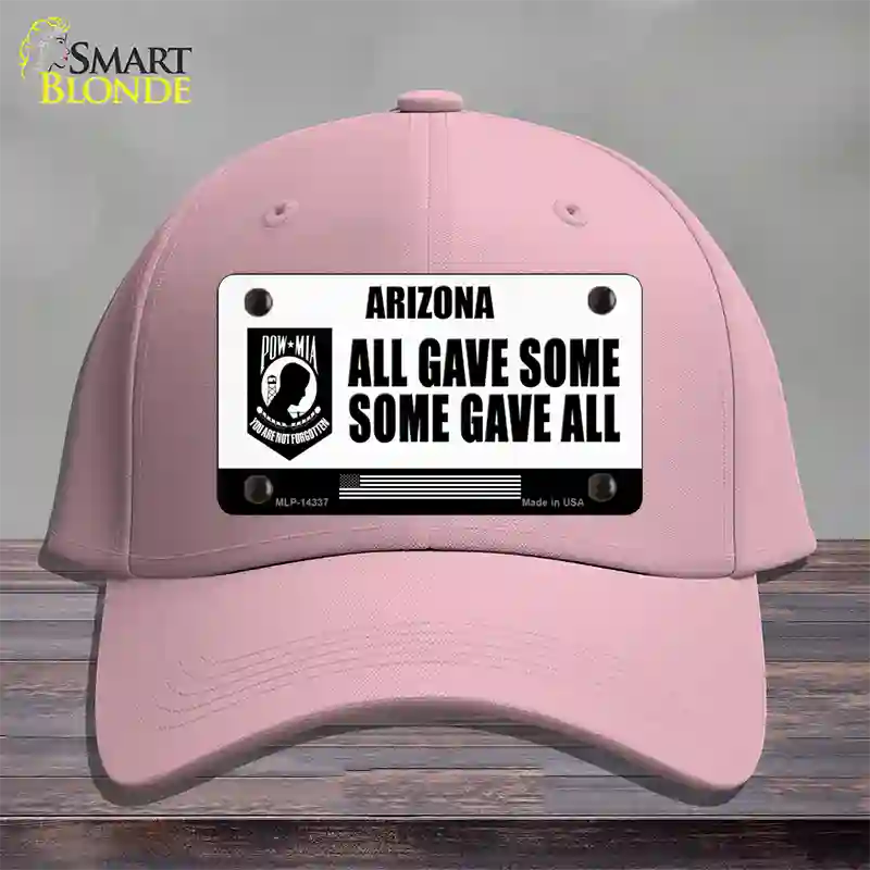 Arizona POW MIA Some Gave All Novelty License Plate Hat Cotton / Pink