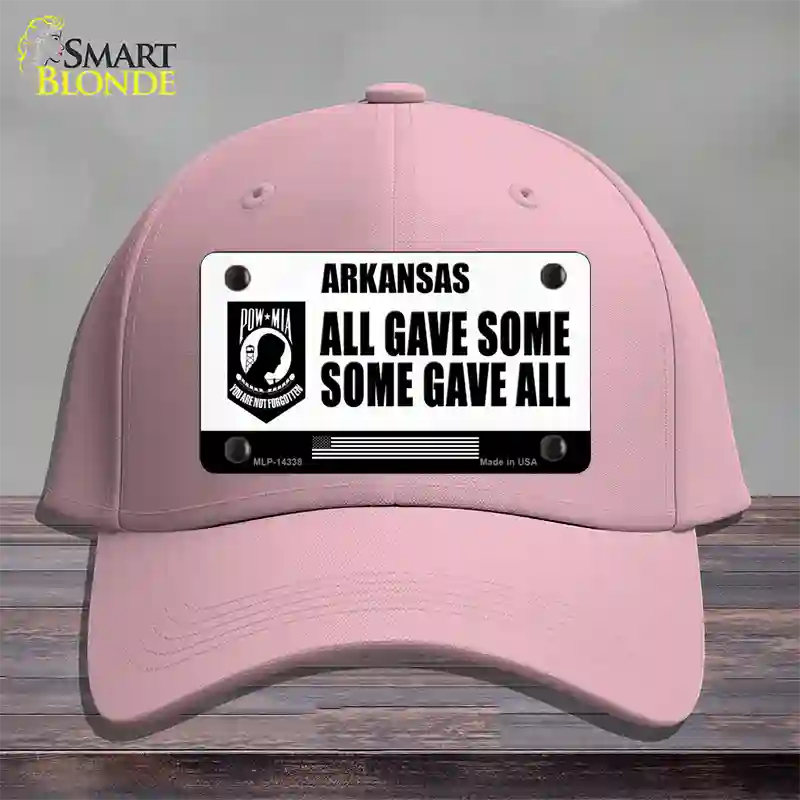 Arkansas POW MIA Some Gave All Novelty License Plate Hat Cotton / Pink