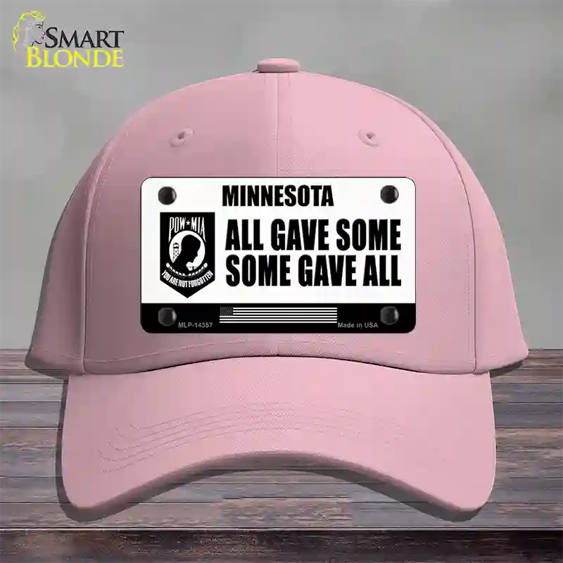 Minnesota POW MIA Some Gave All Novelty License Plate Hat Cotton / Pink