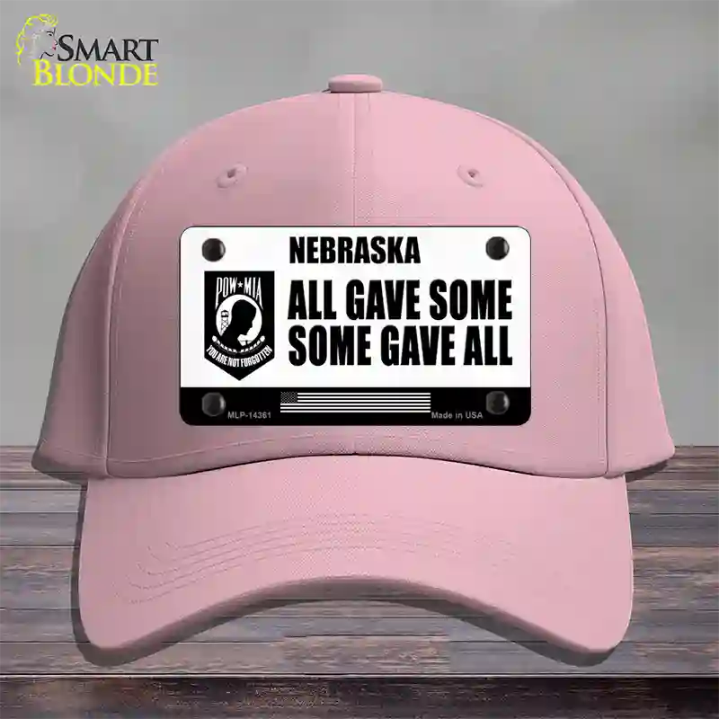 Nebraska POW MIA Some Gave All Novelty License Plate Hat Cotton / Pink