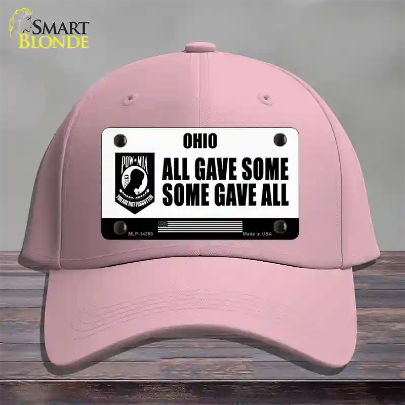 Ohio POW MIA Some Gave All Novelty License Plate Hat Cotton / Pink