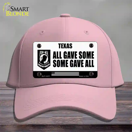 Texas POW MIA Some Gave All Novelty License Plate Hat Cotton / Pink