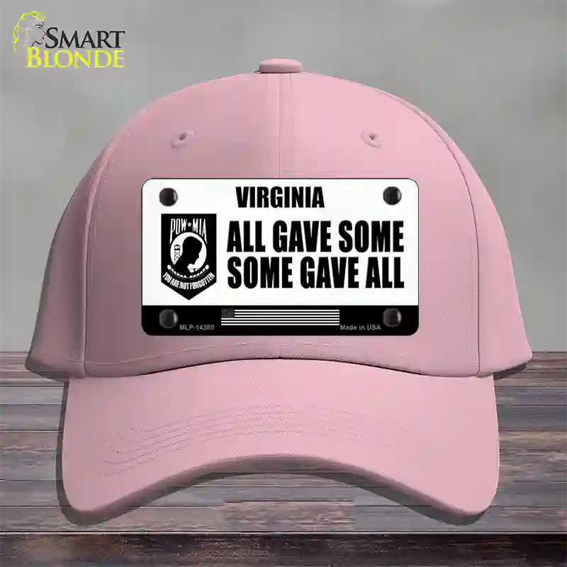 Virginia POW MIA Some Gave All Novelty License Plate Hat Cotton / Pink