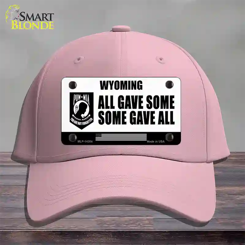 Wyoming POW MIA Some Gave All Novelty License Plate Hat Cotton / Pink