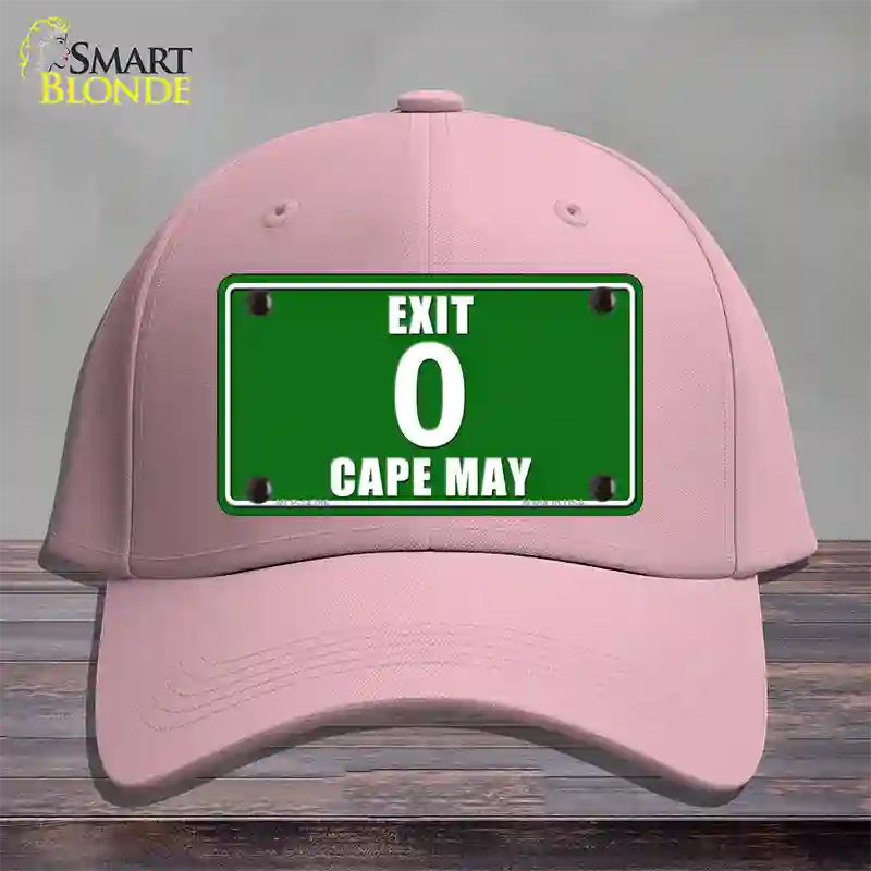 Exit 0 Cape May Novelty License Plate Hat Cotton / Pink