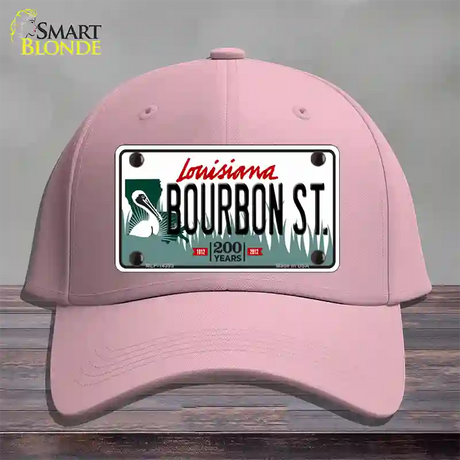 Bourbon St Louisiana Novelty License Plate Hat Cotton / Pink