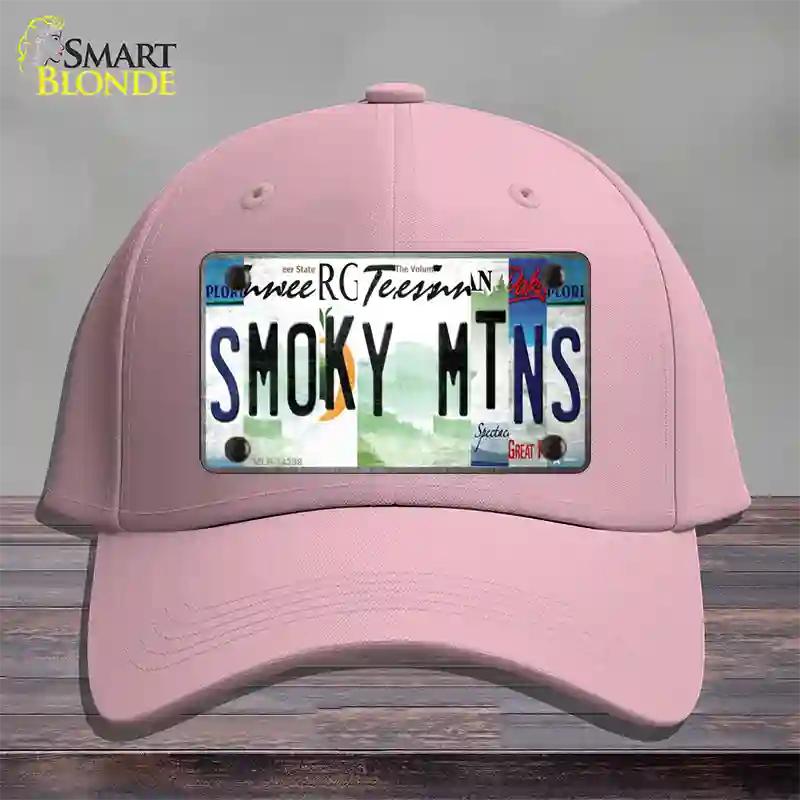 Smoky Mountains License Plate Art Novelty License Plate Hat Cotton / Pink