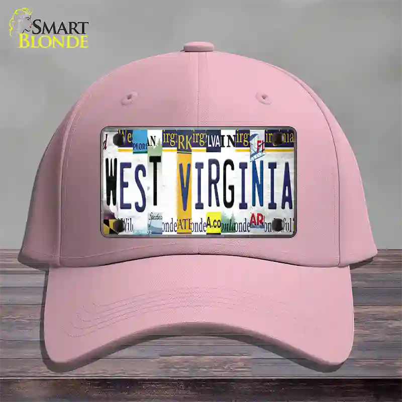 West Virginia License Plate Art Novelty License Plate Hat Cotton / Pink