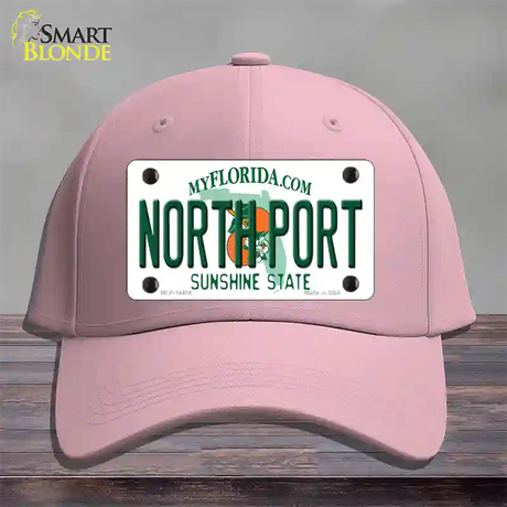 North Port Florida Novelty License Plate Hat Cotton / Pink