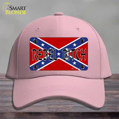 Rebel Bitch Novelty License Plate Hat Cotton / Pink