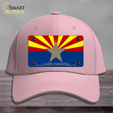 Lake Havasu Arizona State Flag Novelty License Plate Hat Cotton / Pink