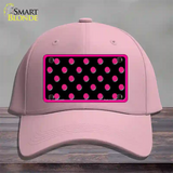 Pink Black Polka Dot Novelty License Plate Hat Cotton / Pink