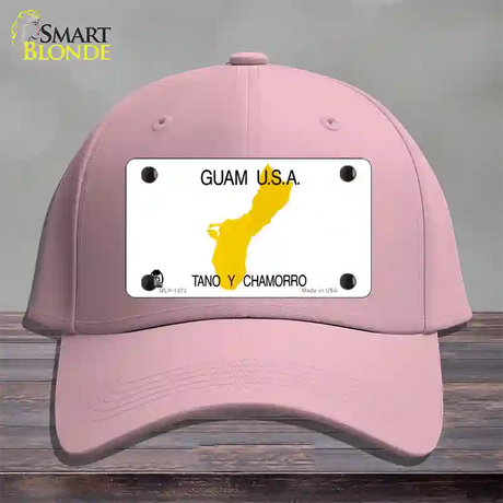 Guam State Novelty License Plate Hat Cotton / Pink