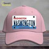 Washington State Novelty License Plate Hat Cotton / Pink