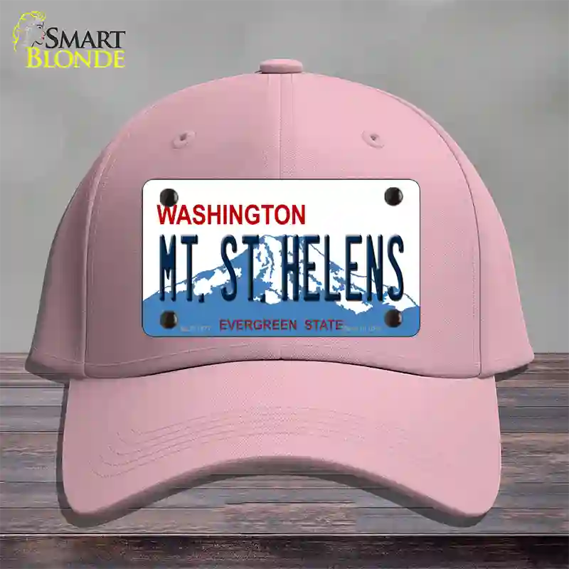 Mt St Helens Washington Novelty License Plate Hat Cotton / Pink