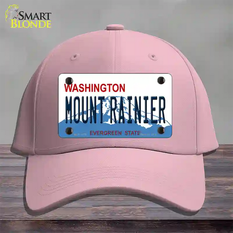 Mount Rainier Washington Novelty License Plate Hat Cotton / Pink