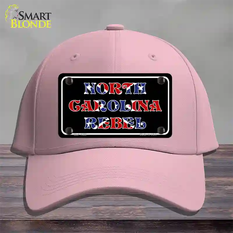 North Carolina Rebel Novelty License Plate Hat Cotton / Pink